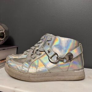Aldo Vintage Y2K Sneaker Wedges Heels Iridescent